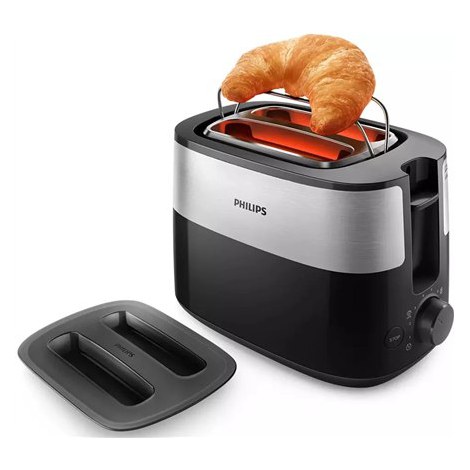 Philips | HD2517/90 Daily Collection | Toaster | Power 830 W | Number of slots 2 | Housing material Plastic | Black/Stainless St - 5